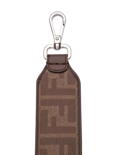 Shop Fendi Glazed Ff Motif Lanyard In F18hj-mogano Panna +moresc