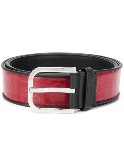 Shop Fendi Gürtel Mit Logo-print In F08lp Red Black Palladium