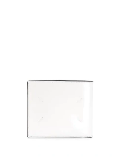 Shop Maison Margiela Embossed Logo Wallet In White