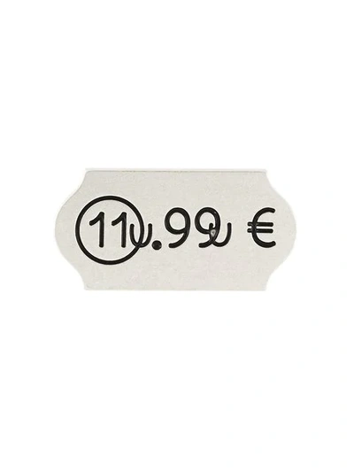 Shop Maison Margiela Price Sticker Brooch - Metallic