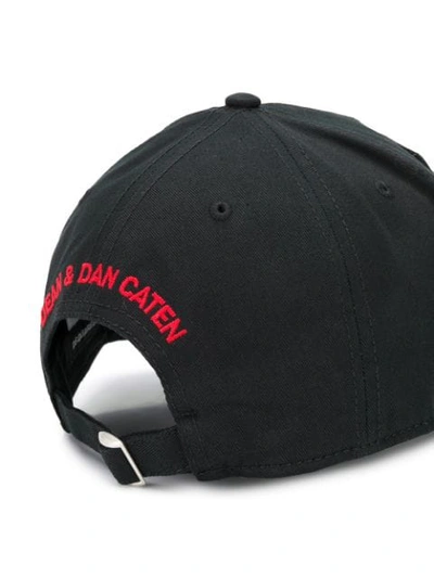 DSQUARED2 LOGO PATCH BASEBALL CAP - 黑色