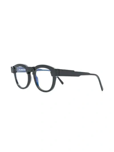 Shop Kuboraum Round Glasses In Black