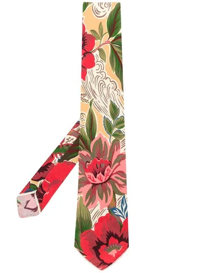 Shop Engineered Garments Floral Print Tie In Red