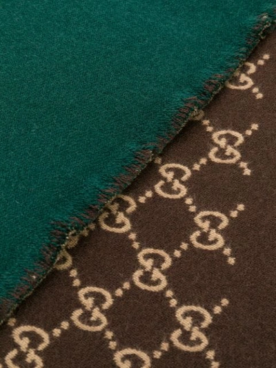 Shop Gucci Gg Supreme Monogram Scarf In Green