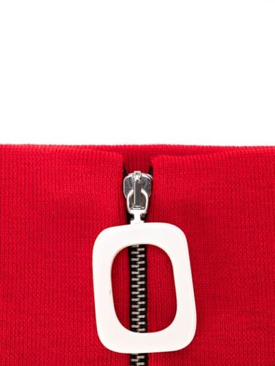 Shop Jw Anderson Zipped Neckband In Red