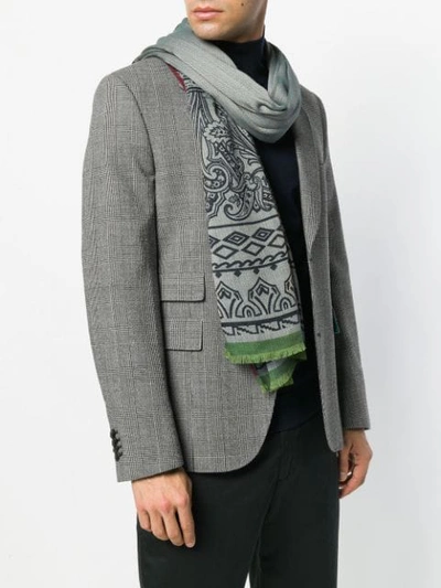 Shop Etro Paisley Print Scarf In Green
