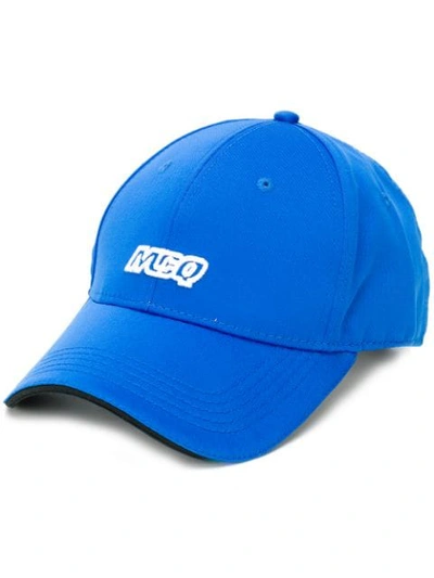 Shop Mcq By Alexander Mcqueen Logo Baseball Cap In 4043 Navy