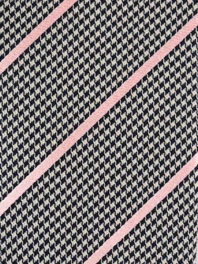 Shop Gieves & Hawkes Houndstooth Tie In Multicolour