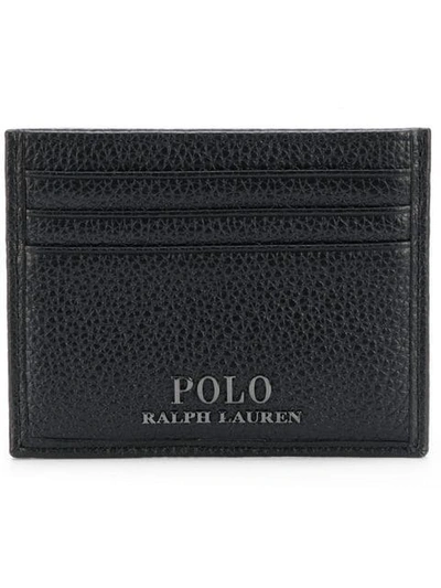 Shop Polo Ralph Lauren Front Logo Card Holder In Black