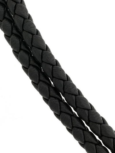 Shop Bottega Veneta Nero Intrecciato Nappa Bracelet In Black