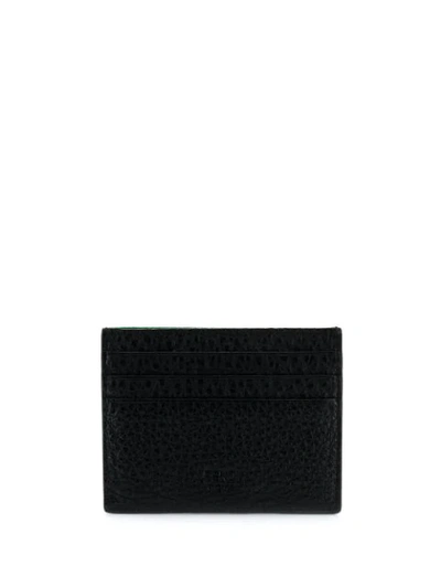 Shop Fendi Snake Print Card Holder In Black