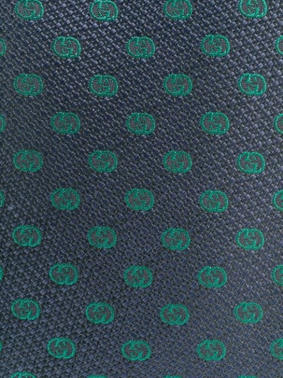 Shop Gucci Gg Pattern Tie In Blue