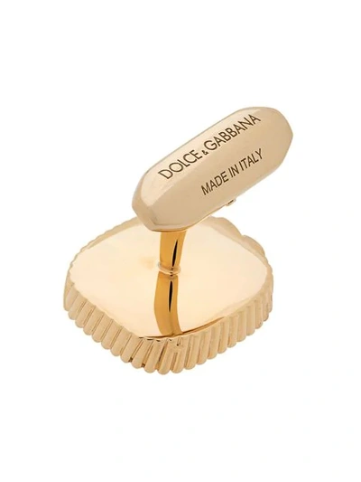 Shop Dolce & Gabbana Crown Mounted Cufflinks In Gold