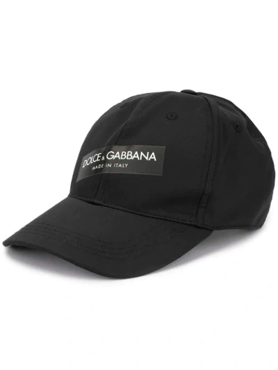 Shop Dolce & Gabbana Logo-patch Baseball Cap In Black
