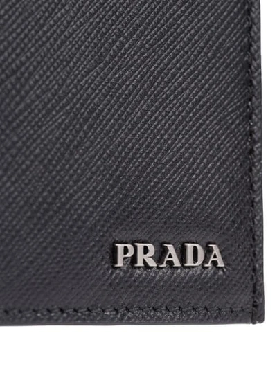 Shop Prada Saffiano Document Holder In Black