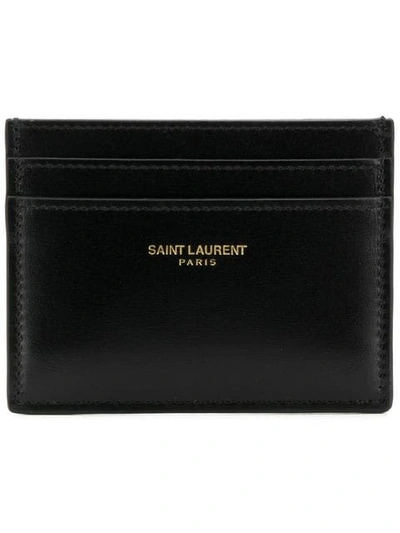 SAINT LAURENT PARIS小牛皮卡夹 - 黑色