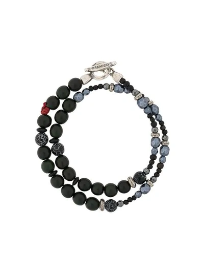 Shop Andrea D'amico Stones Double Bracelet - Black