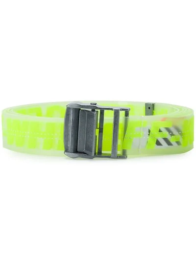 OFF-WHITE FLUO INDUSTRIAL LOGO BELT - 白色