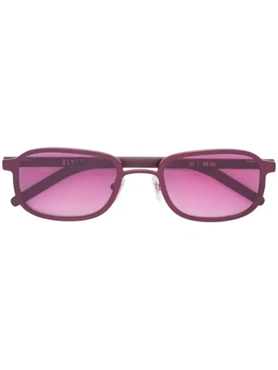 Shop Blyszak Red Steel Frame Iii Sunglasses With Smoke Lens