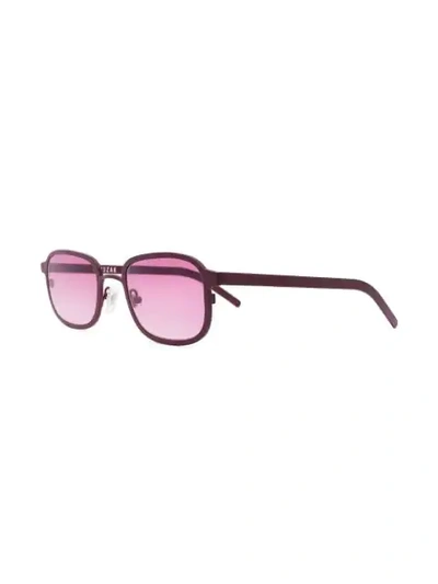 Shop Blyszak Red Steel Frame Iii Sunglasses With Smoke Lens