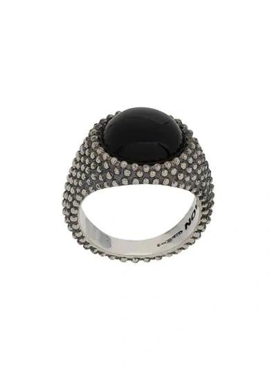 Shop Nove25 Dome Construction Ring In Silver