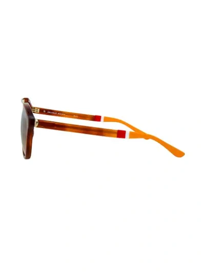 Shop Linda Farrow Orlebar Brown 42 C3 Sunglasses In Yellow