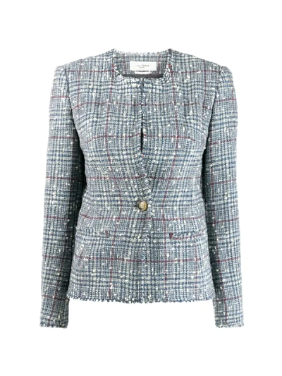 Shop Isabel Marant Étoile Classic Tweed Jacket In Blue