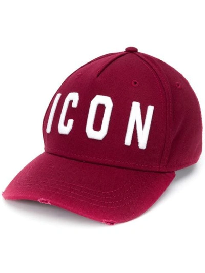 Shop Dsquared2 Icon Cap In Red