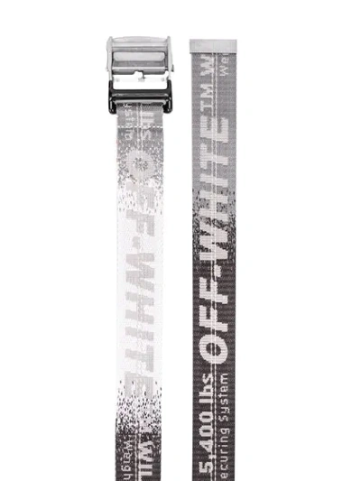 Shop Off-white Distressed Industrial Logo Belt In Grey