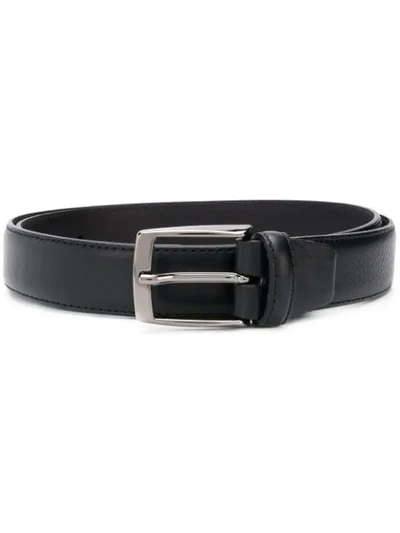 Shop Leqarant Classic Leather Belt In Black