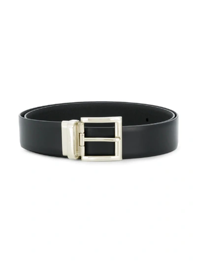 Prada Square Buckle Belt In Black