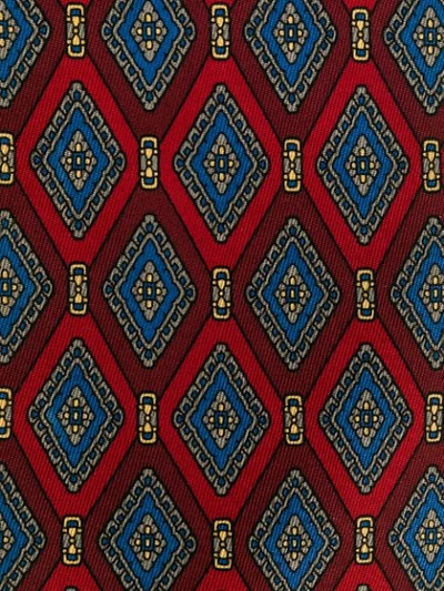 Shop Gucci Vintage Geometric Print Tie - Red
