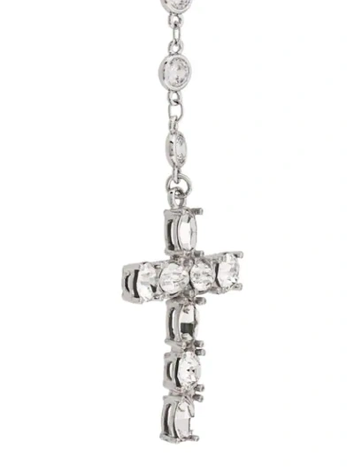 Shop Dolce & Gabbana Rosary Necklace In Silver