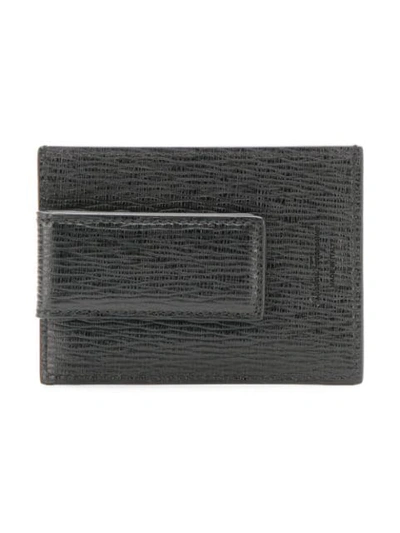 Shop Ferragamo Gancini Cardholder Wallet In Black