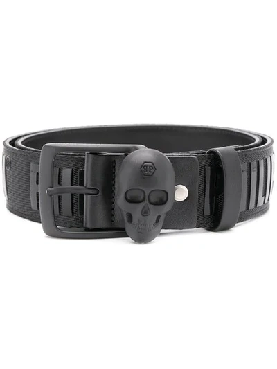 Shop Philipp Plein Skull Belt In Black