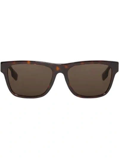 Shop Burberry Square Frame Sunglasses In Brown