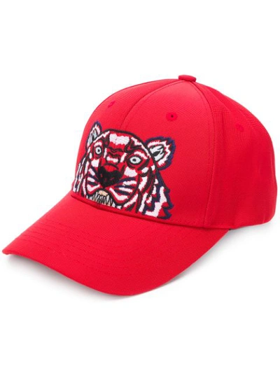 Shop Kenzo Tiger Baseball Cap - Red