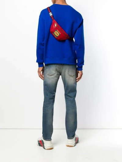 Shop Gucci Logo Belt Bag In Red