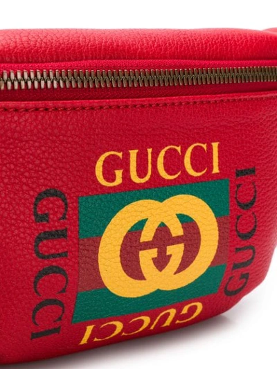 Shop Gucci Logo Belt Bag In Red