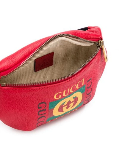 Shop Gucci Logo Belt Bag In Red