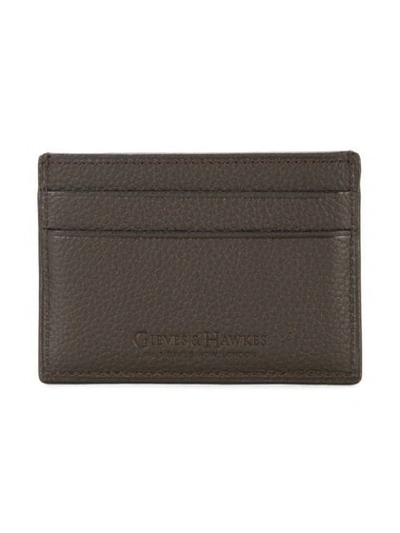 Shop Gieves & Hawkes Classic Cardholder In Brown