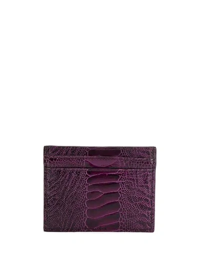 Shop Etro Embossed Cardholder - Purple