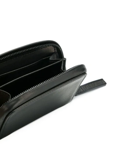 Shop Ann Demeulemeester Zipped Wallet In Black