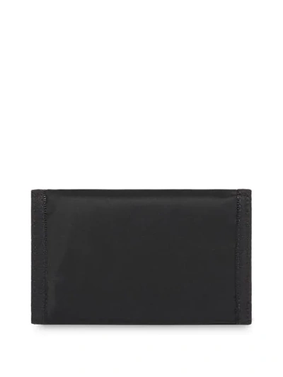 Shop Burberry Logo Print Nylon Travel Wallet In Black