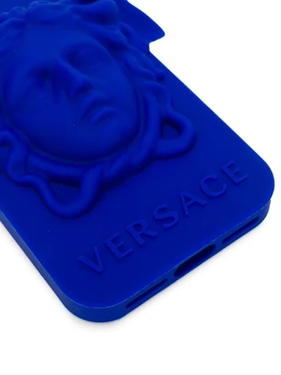 Shop Versace Medusa Iphone X Case In Blue