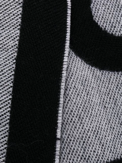 DSQUARED2 LOGO针织围巾 - 黑色