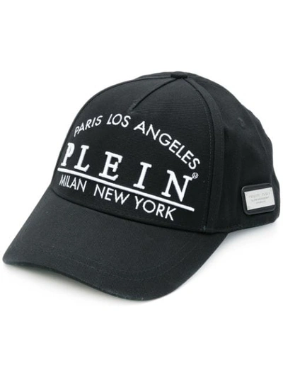 Shop Philipp Plein Plamny Baseball Cap In Black