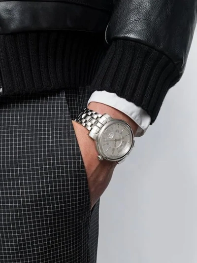 Shop Roberto Cavalli X Frank Muller Roman Dial Watch In Silver