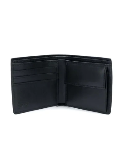 Shop Versace Grecca Embossed Wallet In Black