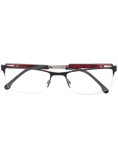 Shop Carrera Rectangle Lens Glasses In Black